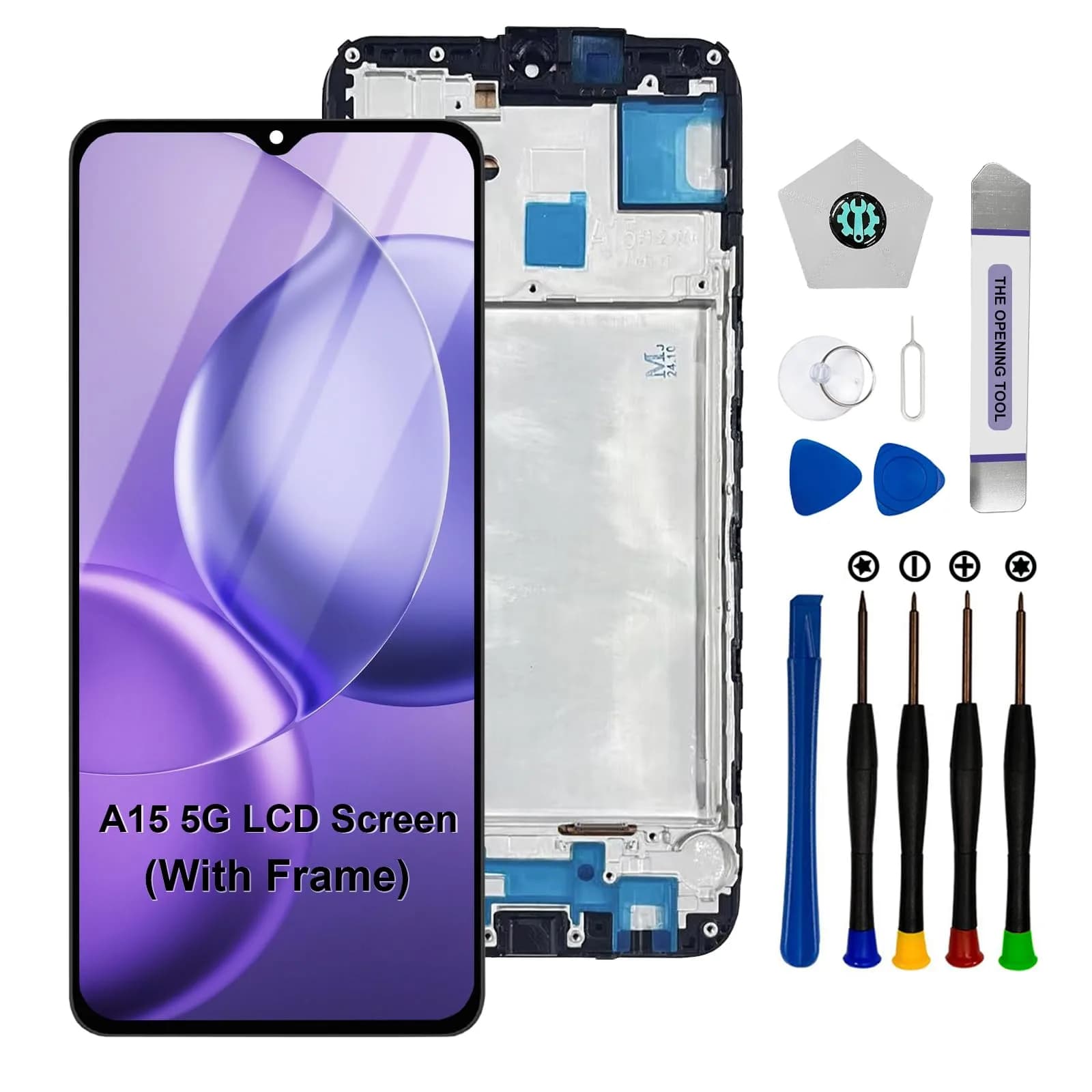 SIMDOG Samsung Galaxy A15 5G Screen Replacement SM-A156U with Frame 16.3 cm (6.4 inch) | Full Assembly LCD Display - main product image