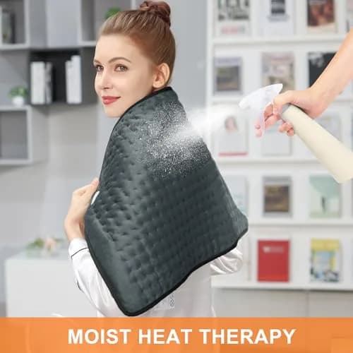 Deepsoon 33x17 Inch Electric Heating Pad for Back | 6 Heat Settings, 2-Hour Auto Shut-Off thumbnail 4