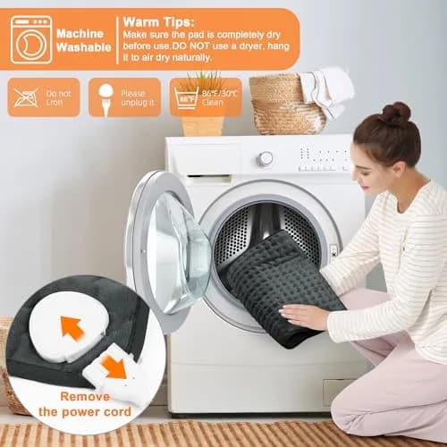 Deepsoon 33x17 Inch Electric Heating Pad for Back | 6 Heat Settings, 2-Hour Auto Shut-Off thumbnail 9