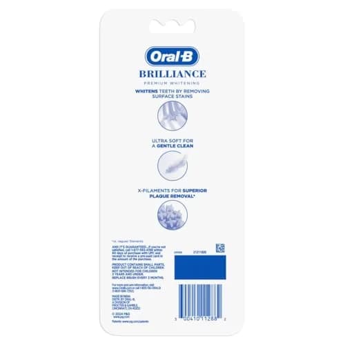 Oral-B 3D White Brilliance Toothbrushes Extra Soft Pack of 8 | Tough on Plaque, Gentle on Gums, Whitening thumbnail 6