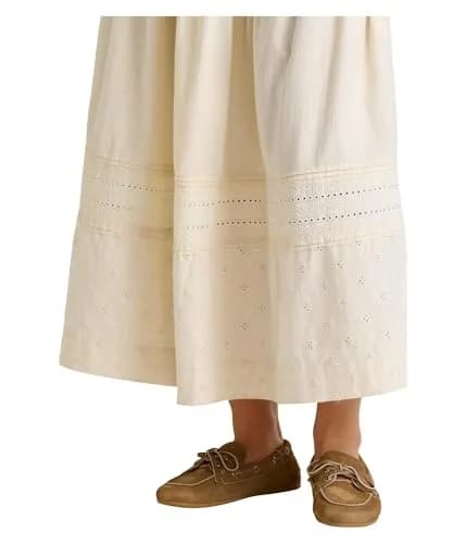 Toad&Co Women's Airscape Midi Skirt Salt Dobby Large | Breathable Organic Cotton thumbnail 3