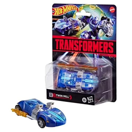 Transformers Collaborative Hot Wheels x Twin Mill Deluxe Class 5-Inch Robot Action Figure Converts to Racecar | Ages 8+ thumbnail 2