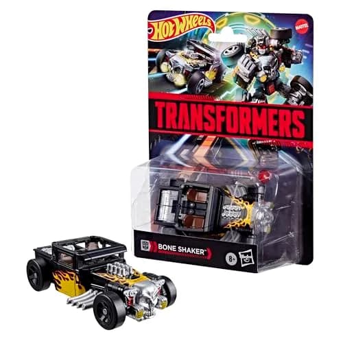 Transformers Collaborative Hot Wheels x Bone Shaker Deluxe Class 5-Inch Robot Action Figure Converts to Car | Ages 8+ thumbnail 2