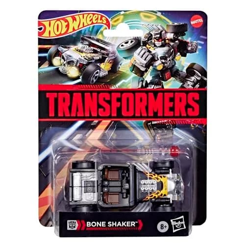 Transformers Collaborative Hot Wheels x Bone Shaker Deluxe Class 5-Inch Robot Action Figure Converts to Car | Ages 8+ thumbnail 3
