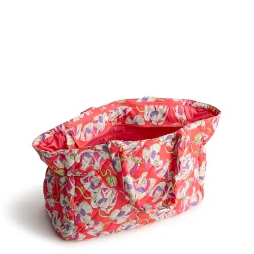 Vera Bradley Featherweight Knollton Travel Tote Bag Swirling Poppies | Lightweight, Spacious, Perfect for Travel thumbnail 4