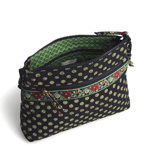 Vera Bradley Women's Premium Cotton Original Zip Hipster Crossbody, Vibrant Black | Stylish & Durable thumbnail 2