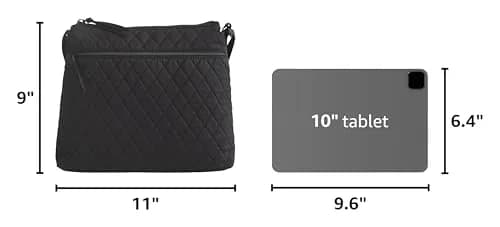 Vera Bradley Women's Premium Cotton Zip Hipster Crossbody Bag – Quilted Shoulder Purse – Moonless Night | Stylish, lightweight, organized, perfect for travel & daily use thumbnail 3