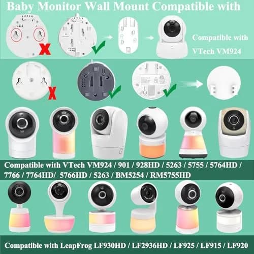Derebir Baby Monitor Mount Stand Holder with 1/4" Thread for VTech & Leapfrog Cameras | 33.45" Flexible Gooseneck thumbnail 2