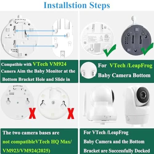 Derebir Baby Monitor Mount Stand Holder with 1/4" Thread for VTech & Leapfrog Cameras | 33.45" Flexible Gooseneck thumbnail 3