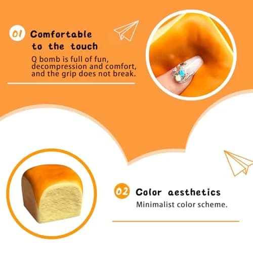 Generic Butter Slow Rising Squishy Toy 5.99 cm (2.36 in) | Non-Toxic PU Stress Ball thumbnail 6