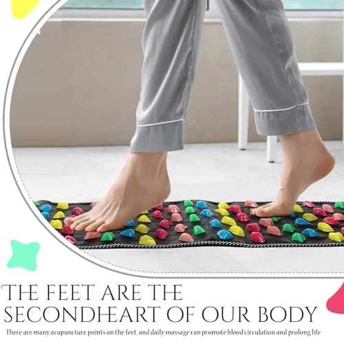 BBTO Foot Massage Mat Reflexology Walk Stone Road 140 cm (55.12 Inches) | Acupressure Foot Massage Mat for Office Workers thumbnail 6