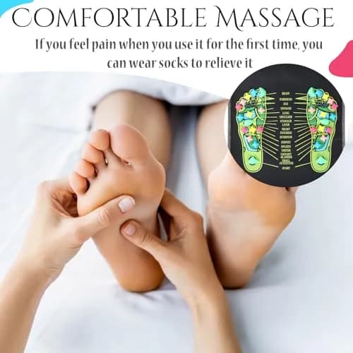 BBTO Foot Massage Mat Reflexology Walk Stone Road 140 cm (55.12 Inches) | Acupressure Foot Massage Mat for Office Workers thumbnail 3