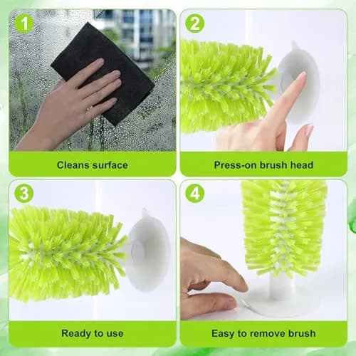 Gosknor Turtle Shell Brush with Suction Cup, 2-Pack (16.5x8cm / 6.5x3.15inch) thumbnail 5