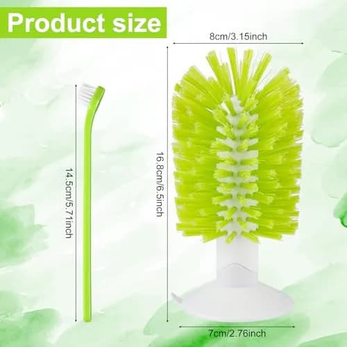 Gosknor Turtle Shell Brush with Suction Cup, 2-Pack (16.5x8cm / 6.5x3.15inch) thumbnail 2