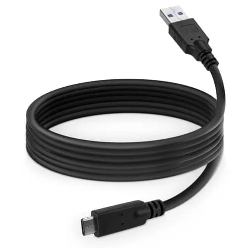 BoxWave Cable Compatible with Google Chromecast with TV - USB 3.0 A to USB C, 6ft, Black | Dual-Function Sync & Charge thumbnail 2