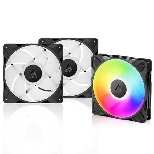 ARCTIC P14 Pro A-RGB 3 Pack | Powerful 140mm PWM Case Fans with Digital RGB, Fluid Dynamic Bearing, 400-2500 RPM, Black thumbnail 1