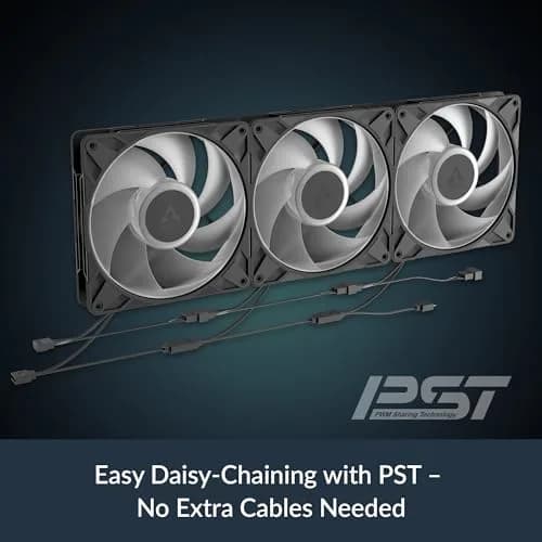 ARCTIC P14 Pro A-RGB 3 Pack | Powerful 140mm PWM Case Fans with Digital RGB, Fluid Dynamic Bearing, 400-2500 RPM, Black thumbnail 5