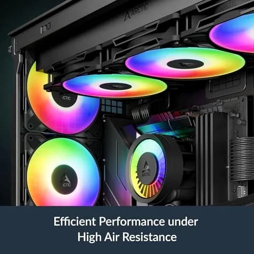 ARCTIC P14 Pro A-RGB 3 Pack | Powerful 140mm PWM Case Fans with Digital RGB, Fluid Dynamic Bearing, 400-2500 RPM, Black thumbnail 3