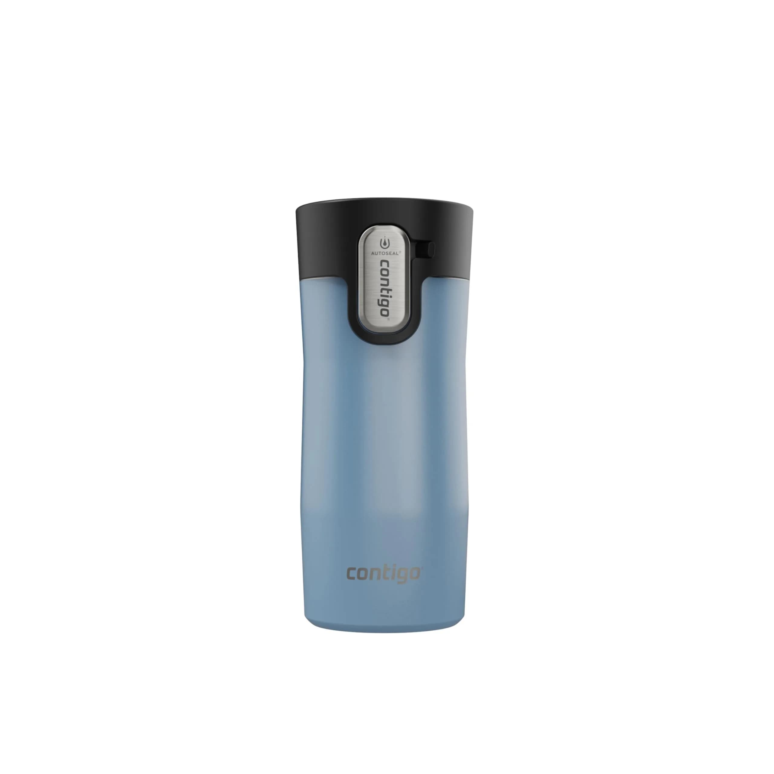 Contigo Autoseal West Loop 12oz Stainless Steel Travel Mug | Leak-Proof, Hot 8H/Cold 16H, Dishwasher Safe — Glacier Frosted Pearl