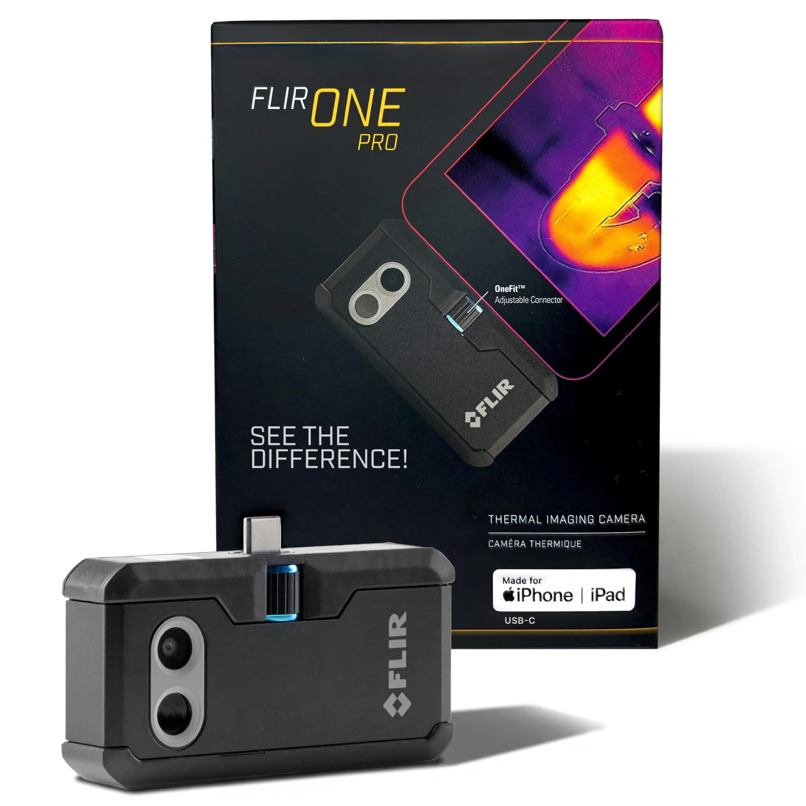 FLIR ONE Pro Thermal Camera for iPhone USB-C (iPhone 15 & Newer) - 480x360 Super Resolution - main product image