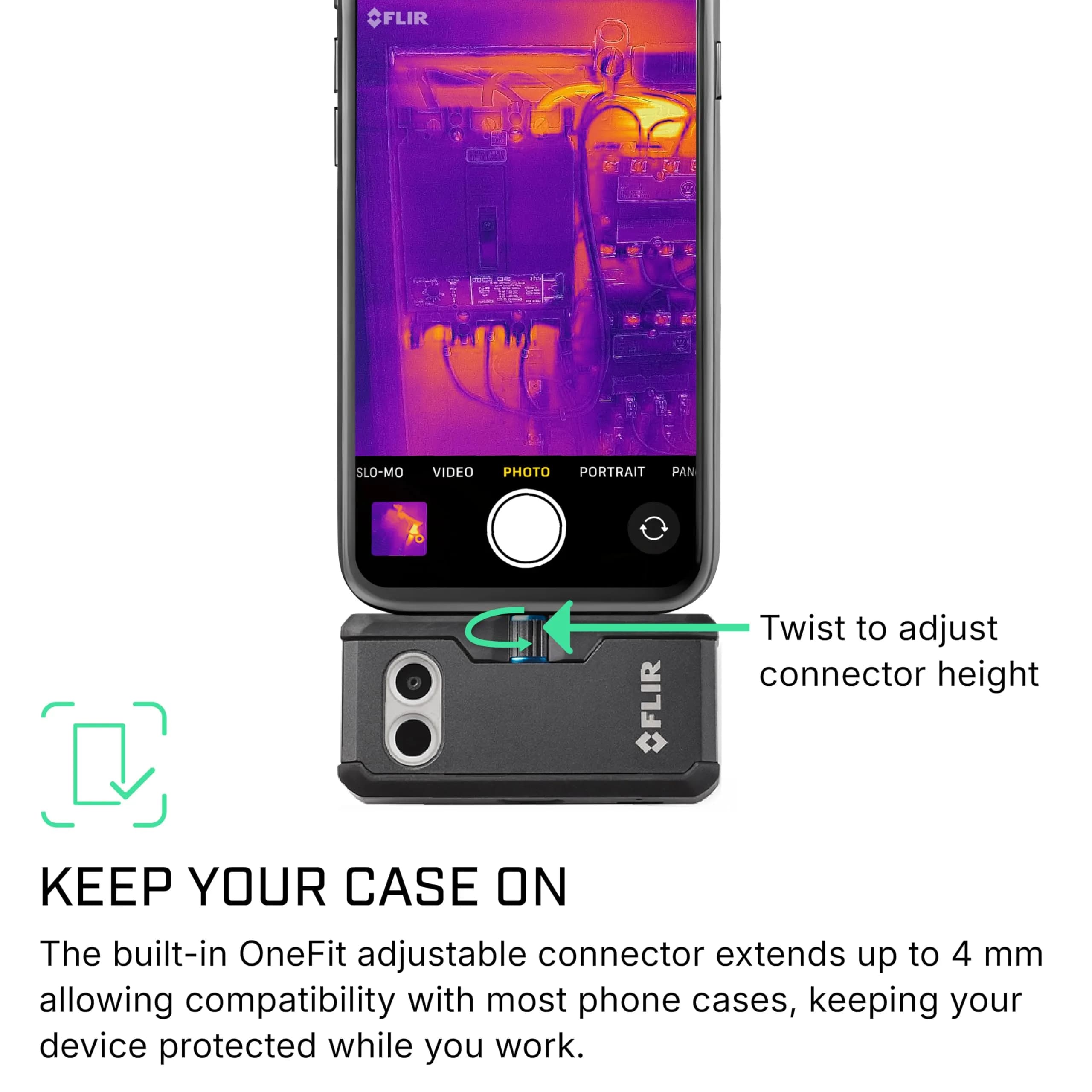 FLIR ONE Pro Thermal Camera for iPhone USB-C (iPhone 15 & Newer) - 480x360 Super Resolution - view 3