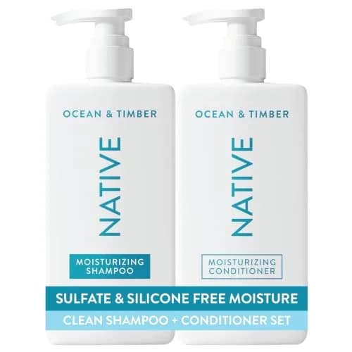 Native Ocean & Timber Shampoo and Conditioner Set | 490ml (16.5 Fl Oz Each) | Hydrates Dry Hair, Reduces Frizz thumbnail 1