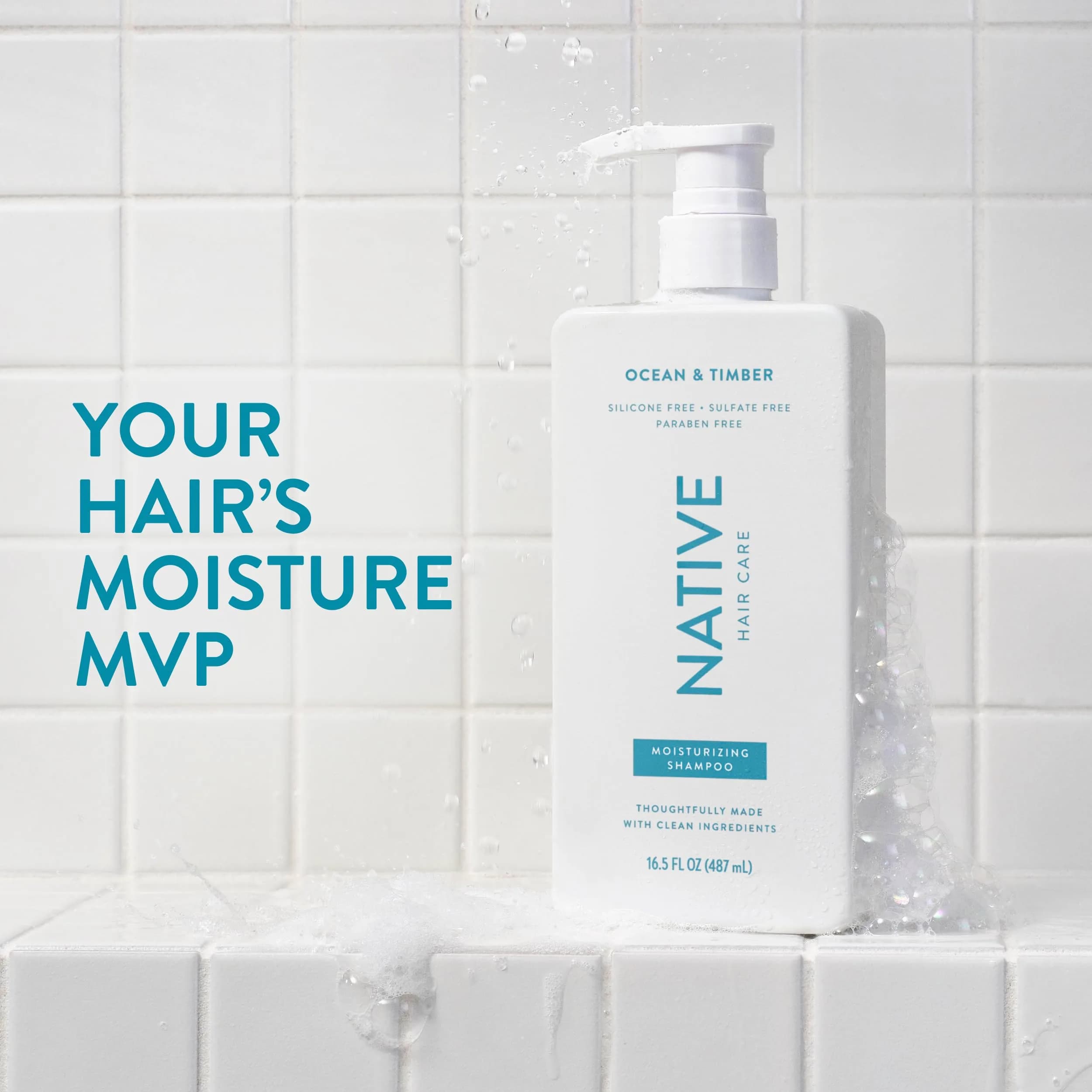 Native Ocean Timber Scent Shampoo and Conditioner Set for Dry Hair, 490ml Each | Hydrates and Nourishes - view 2