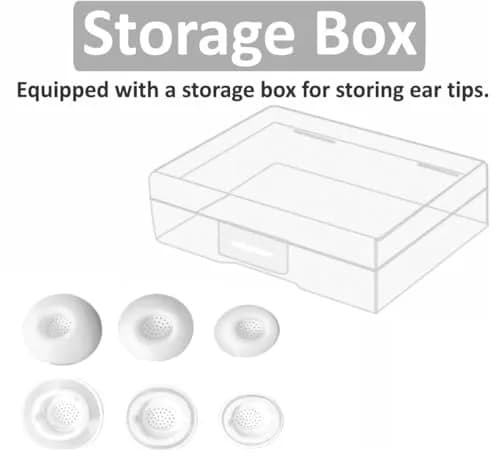 JNSA Replacement Ear Tips for Galaxy Buds 3 Pro, White | 3 Pairs (S/M/L) Silicone Eartips thumbnail 5