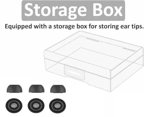 JNSA Replacement Ear Tips for Galaxy Buds3 Pro - Black, 3 Pairs (S/M/L) | Upgrade Fit & Sound thumbnail 7