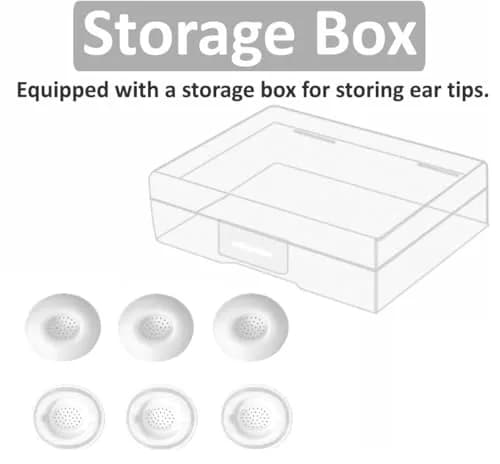 JNSA White Replacement Ear Tips for Galaxy Buds 3 Pro - Medium Size (3 Pairs) | Silicone Earbuds Upgrade thumbnail 5
