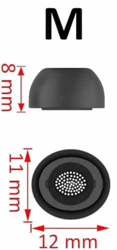 JNSA White Replacement Ear Tips for Galaxy Buds 3 Pro - Medium Size (3 Pairs) | Silicone Earbuds Upgrade thumbnail 3