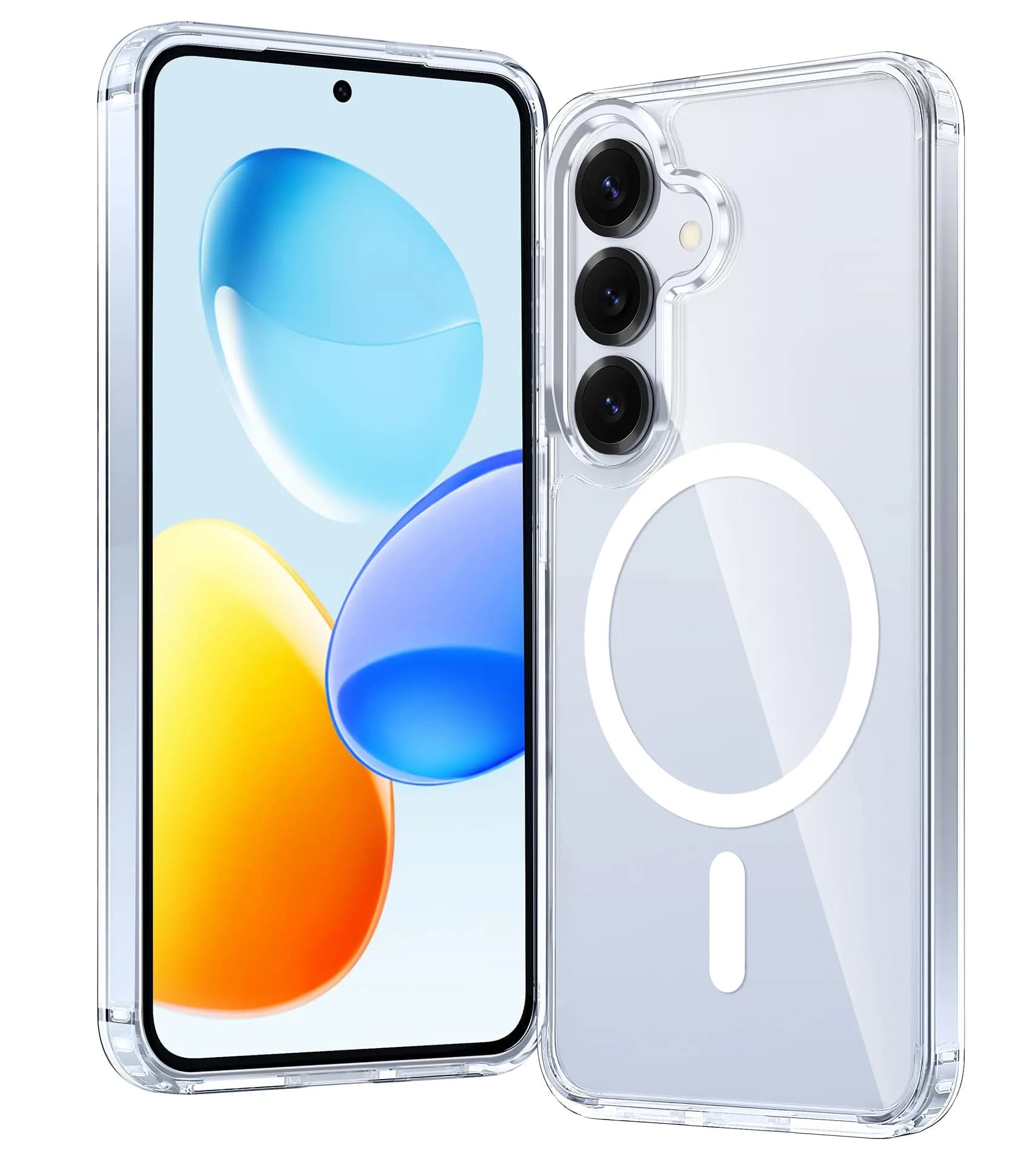 FNTCASE Magnetic for Samsung Galaxy S25 Plus Case, Clear | Military Grade Full Protection & MagSafe Compatible