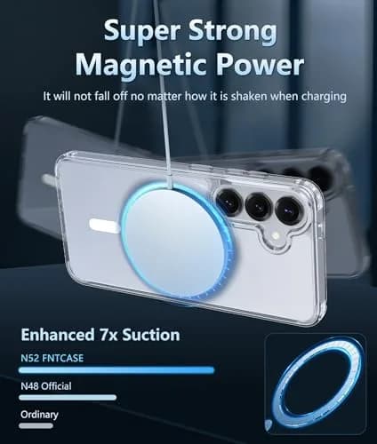 FNTCASE Magnetic for Samsung Galaxy S25 Plus Case, Clear | Military Grade Full Protection & MagSafe Compatible thumbnail 4
