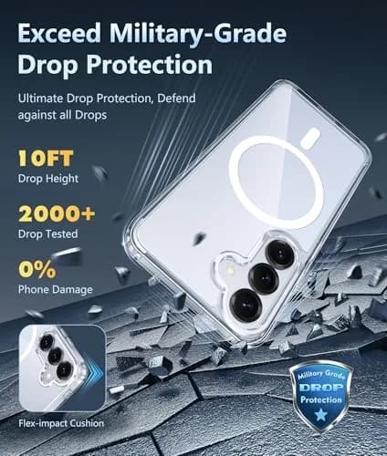 FNTCASE Magnetic for Samsung Galaxy S25 Plus Case, Clear | Military Grade Full Protection & MagSafe Compatible thumbnail 5