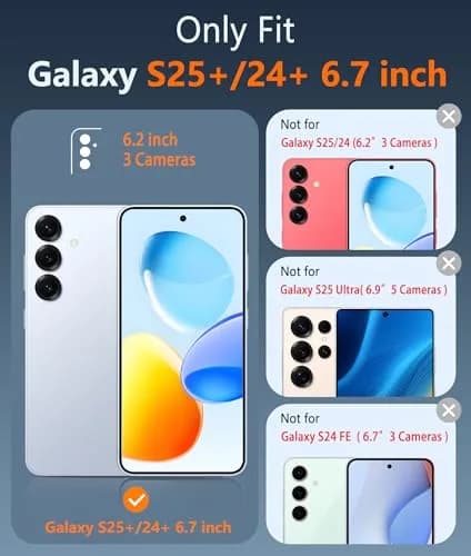 FNTCASE Magnetic for Samsung Galaxy S25 Plus Case, Clear | Military Grade Full Protection & MagSafe Compatible thumbnail 2