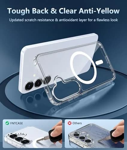 FNTCASE Magnetic for Samsung Galaxy S25 Plus Case, Clear | Military Grade Full Protection & MagSafe Compatible thumbnail 3