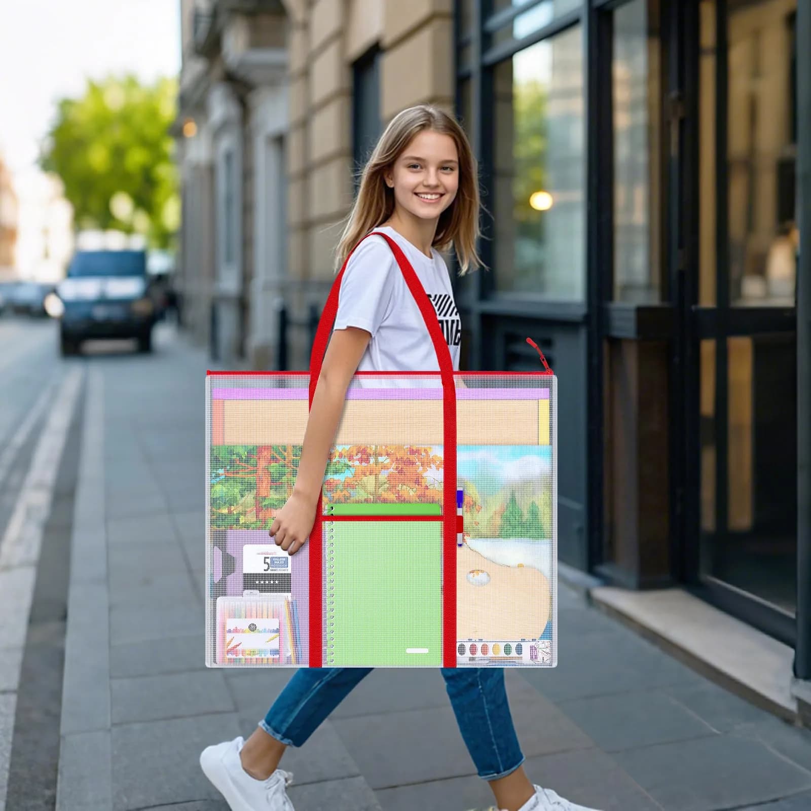 ZKOO Extra-Large Bulletin Board Poster Storage Bag 76 x 63.5 cm (30" x 25") | Protects Artwork & Documents - view 7
