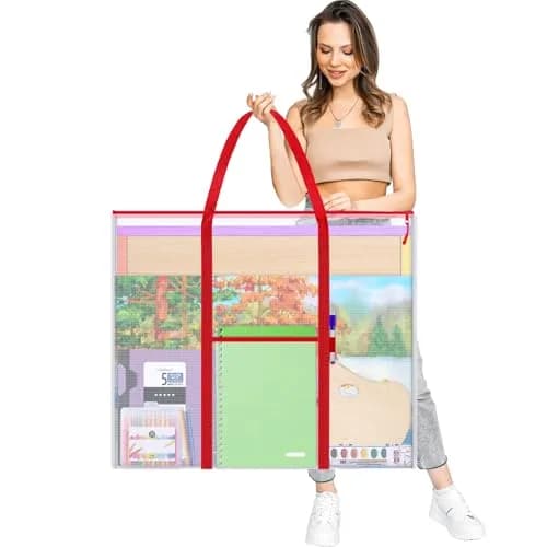 ZKOO Extra-Large Bulletin Board Poster Storage Bag 76 x 63.5 cm (30" x 25") | Protects Artwork & Documents thumbnail 1