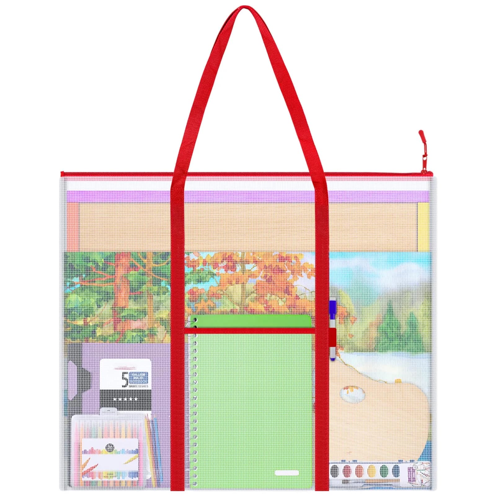 ZKOO Extra-Large Bulletin Board Poster Storage Bag 76 x 63.5 cm (30" x 25") | Protects Artwork & Documents - view 8