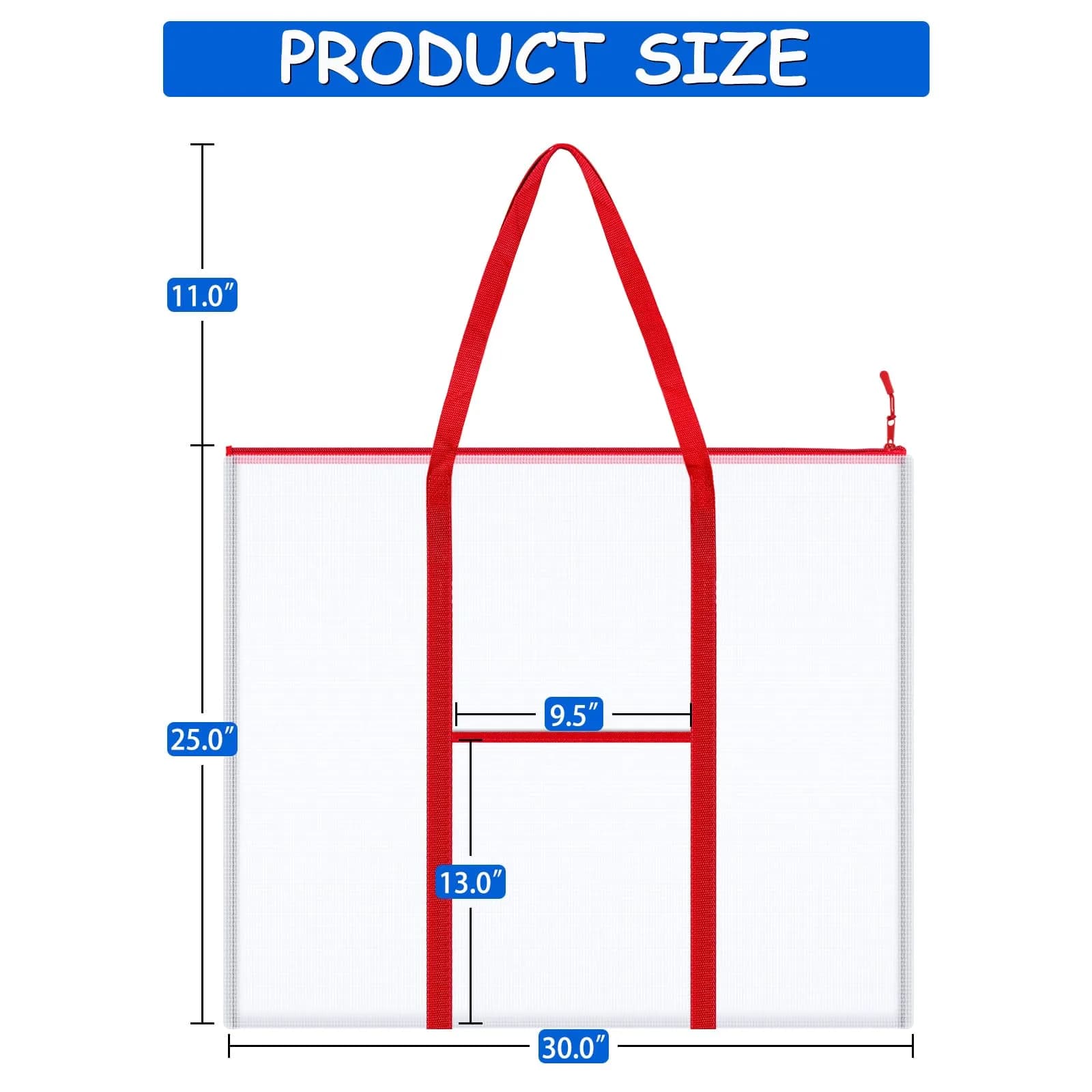 ZKOO Extra-Large Bulletin Board Poster Storage Bag 76 x 63.5 cm (30" x 25") | Protects Artwork & Documents - view 2
