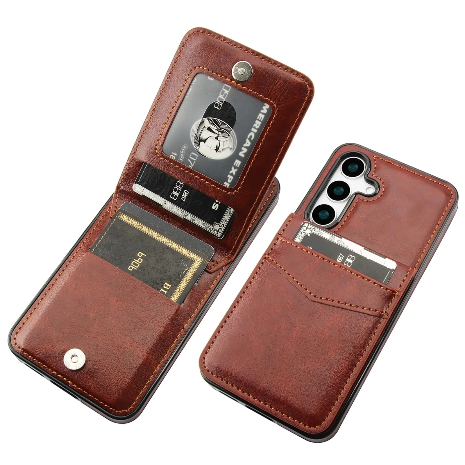 KIHUWEY Samsung Galaxy S25 Case Wallet 6.2" | Leather Flip with Card Slots & Kickstand
