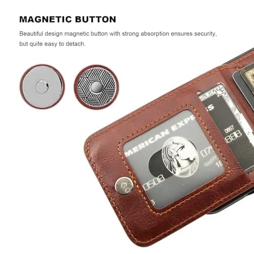 KIHUWEY Samsung Galaxy S25 Case Wallet 6.2" | Leather Flip with Card Slots & Kickstand thumbnail 7