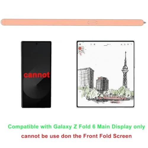 Anglepingping Galaxy Z Fold 6 S Pen Fold Edition Stylus Pen for Samsung Galaxy Z Fold 6 (Orange) thumbnail 4