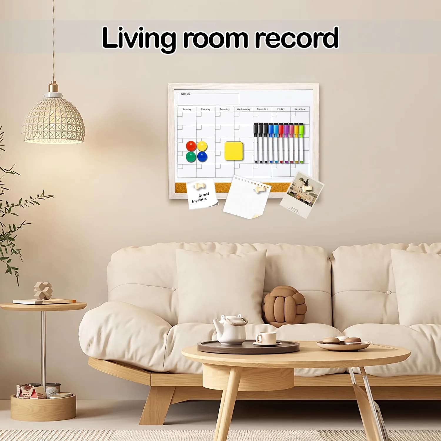 Lihengkong White Magnetic Dry Erase Calendar Whiteboard 43.2cm x 33cm (17" x 13") | Smooth Writing & Easy Cleaning - view 5