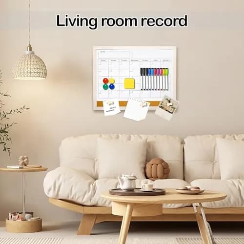 Lihengkong White Magnetic Dry Erase Calendar Whiteboard 43.2cm x 33cm (17" x 13") | Smooth Writing & Easy Cleaning thumbnail 5