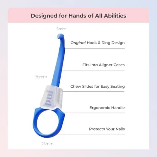 PUL 2-in-1 Aligner Removal Tool and Chewies Black | Patented Hygienic Orthodontic Accessory thumbnail 4