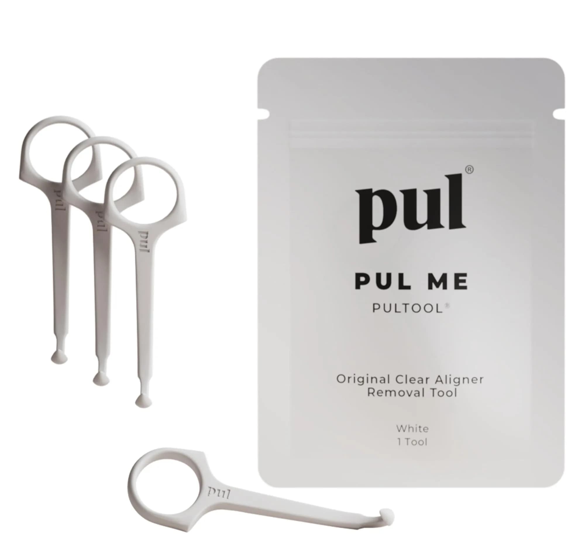 Pultool Aligner Removal Tool 4-Pack (White) | Hygienic & Easy Orthodontic Accessory - main product image