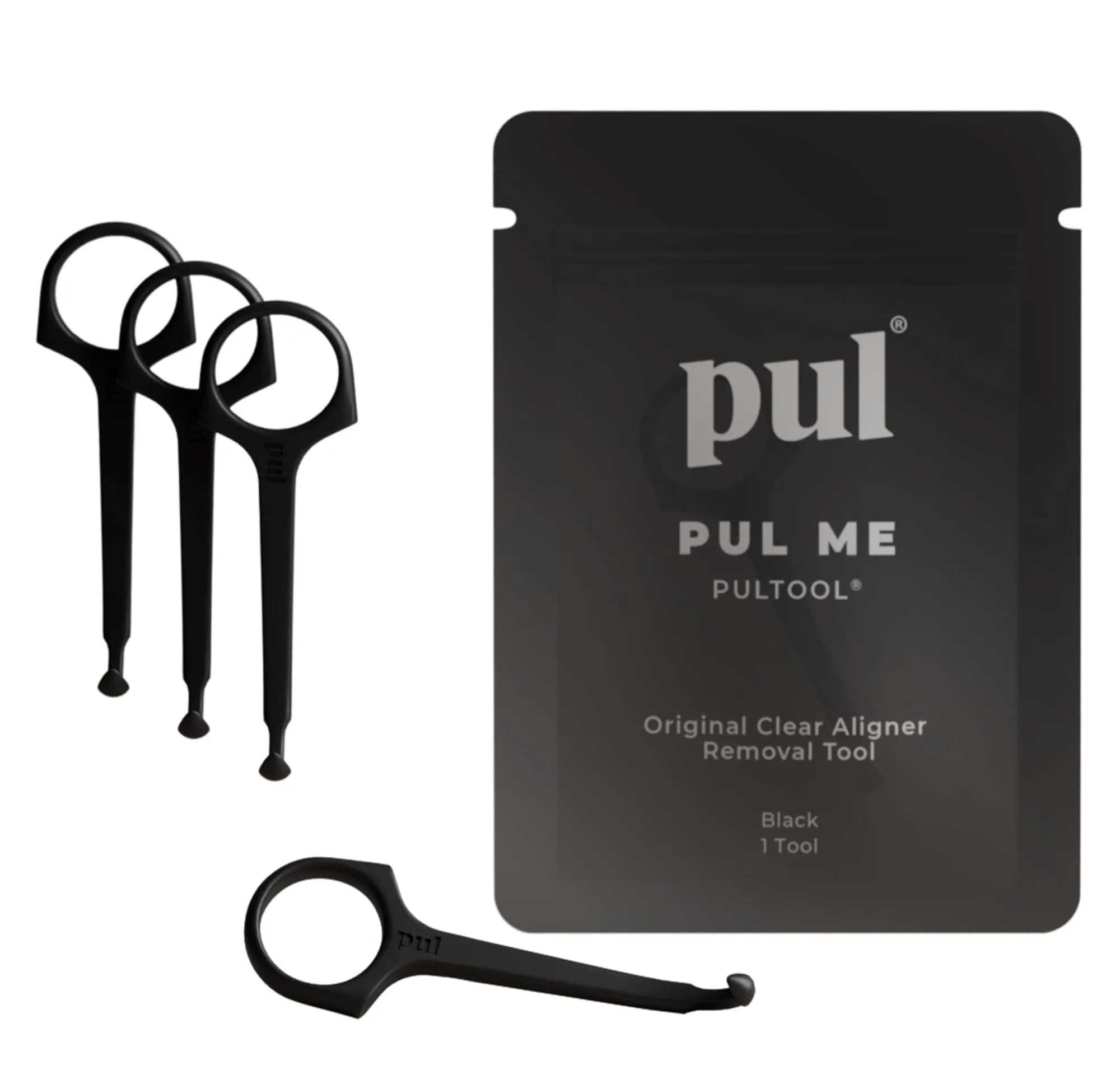 Pultool Aligner Removal Tool 4-Pack (Black) | Hygienic & Easy Orthodontic Accessory - main product image