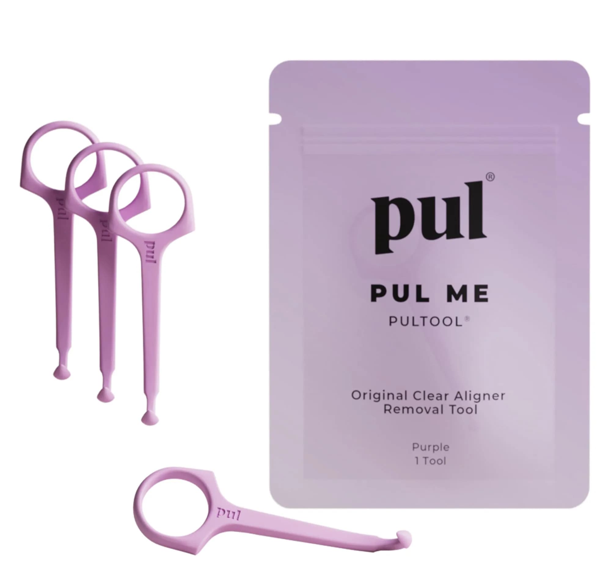 The Pultool Aligner Removal Tool 4-Pack (Purple) | Hygienic & Easy Orthodontic Accessory - main product image
