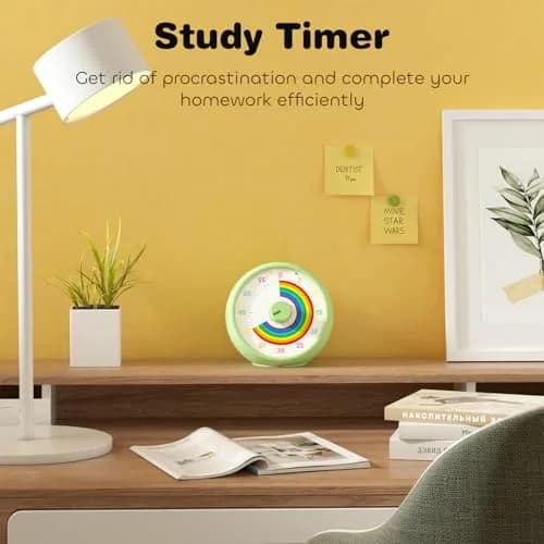kiecky squirrel Visual Countdown Timer 60-Minute Green | Silent Operation Pomodoro Time Management thumbnail 5